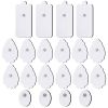 TENS/EMS Unit Replacement Pads NURSAL 20 Pack 3.5mm Snap Electrode Pads for Electrotherapy (Not Fit NURSAL Blue Tens) Reuse More Than 30 Times