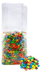 Pack of 500 Gusset Bags, Clear 16 x 12 x 24. Plastic Expandable Bags 16x12x24. Thickness 1.5 mil. Polyethylene Bags for Industrial, Foodservice