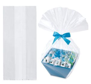 Pack of 250 Gusset Bags, Clear 18 x 16 x 40. Plastic Expandable Bags 18x16x40. Thickness 1.50 mil. Polyethylene Bags for Industrial, Foodservice
