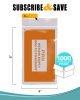 Pack of 1000 Orange PRN Bags, Clear 4 x 6. Zipper Printed Bags 4x6 with 2 mil Thick. Secure Seal Type Closure. Polyethylene Bags for Health Needs