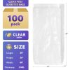 Pack of 100 Jumbo Gusset Bags 30 x 26 x 60. Extra Large Plastic Expandable Bags 30x26x60. Thickness 2 mil. Clear Polyethylene Bags for Industrial
