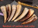 Natural Horn Comb Head Acupoint Massage Brush Fine Toothed Health Hair Comb Massage Brush