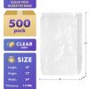 Pack of 500 Gusset Bags, Clear 16 x 12 x 24. Plastic Expandable Bags 16x12x24. Thickness 1.5 mil. Polyethylene Bags for Industrial, Foodservice