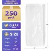Pack of 250 Gusset Bags, Clear 18 x 16 x 40. Plastic Expandable Bags 18x16x40. Thickness 1.50 mil. Polyethylene Bags for Industrial, Foodservice