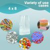 Pack of 1000 Flat Poly Bags 4 x 8. Clear Polyethylene Bags 4x8. Thickness 1.25 mil. Open Top Plastic Bags for Storing and Transporting. Ideal for Indu