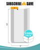 Pack of 1000 Flat Poly Bags 7 x 14. Clear Polyethylene Bags 7x14. Thickness 1.25 mil Open Top Plastic Bags for Storing and Transporting. Ideal for Ind