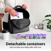Extra Large Pill Organizer Purple 2 Times A Day Big Pill Box 7 Day Am Pm XL Weekly Vitamin Holder Jumbo Medicine Container for Supplement XXL Daily Pi