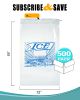 Pack of 500 Printed Metallocene Ice Bags 10 lb