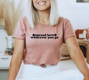 Spread Love Wherever You Go Shirt, Mental Health Shirt, Daisy Shirt, Self Care Shirt, Motivational Shirt, Gift for Mental Health Week (size: medium)